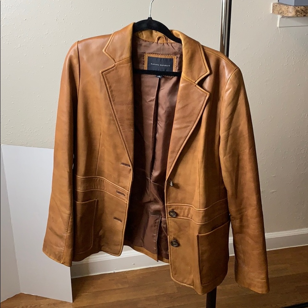 Leather blazer